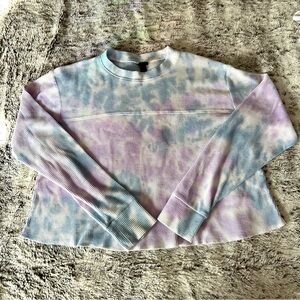 Wild Fable Pastel Tie-Dye Waffle Knit Cropped Shirt S